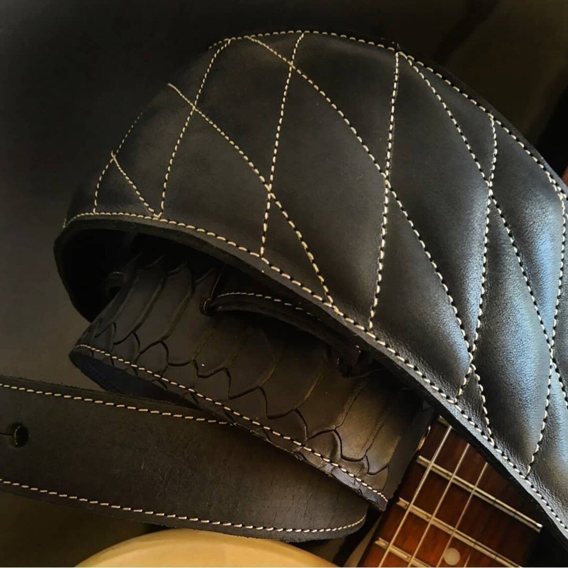 Correa de guitarra, cuero legitimo - Imagen 4