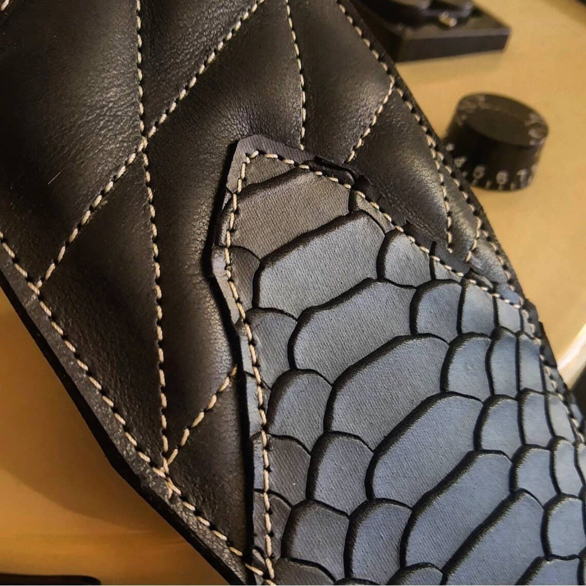 Correa de guitarra, cuero legitimo - Imagen 5