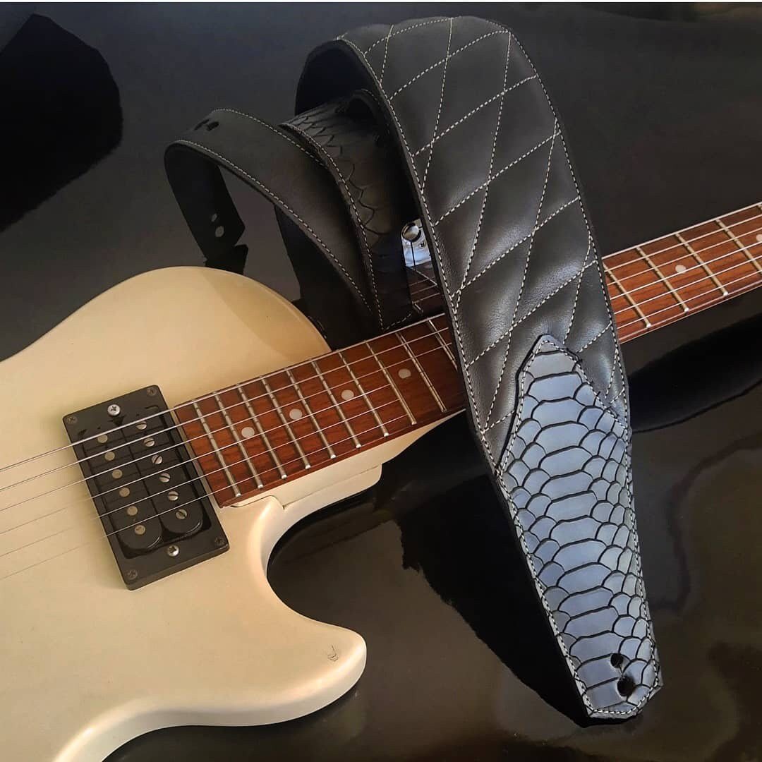 Correa de guitarra, cuero legitimo