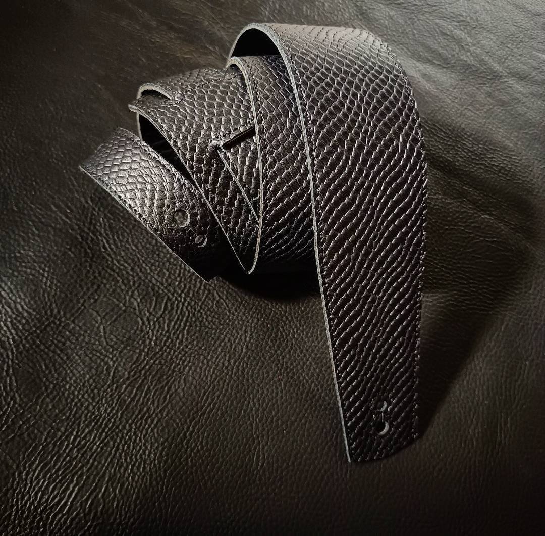 Correa para guitarra de piel de serpiente para guitarra